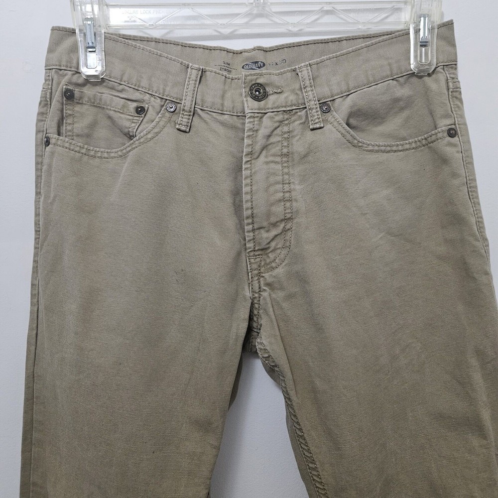 OLD NAVY Men's Beige Slim Fit Denim Jeans Size 31x30